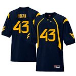 Men's West Virginia Mountaineers NCAA #43 Luke Hogan Navy Authentic Nike Retro Stitched College Football Jersey KC15L57GK